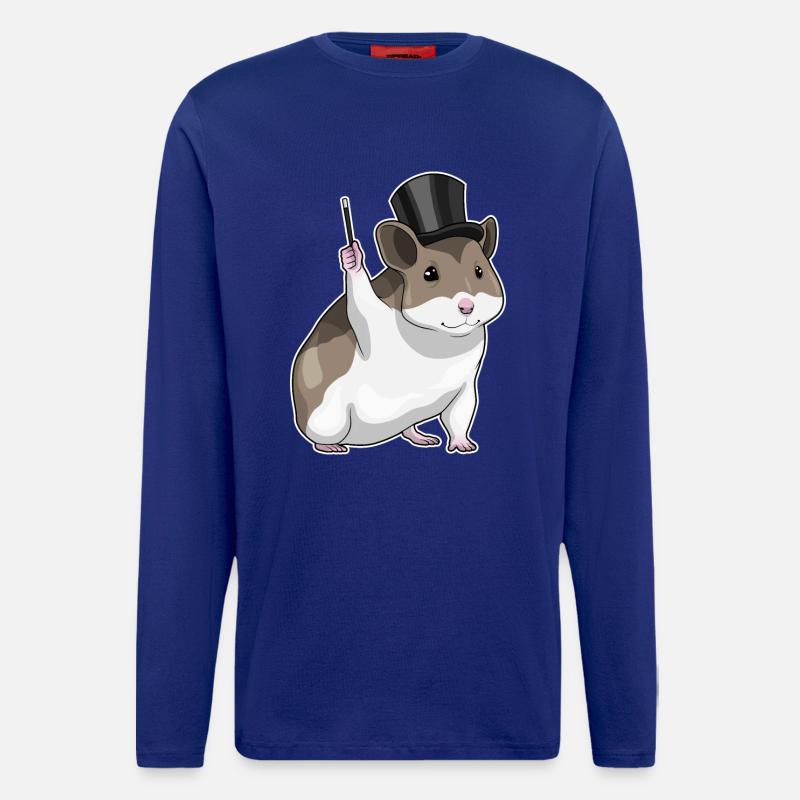 Hamster Zauberer Zauberstab - Langarmshirt - made by SPREAD  - Iconic Blue