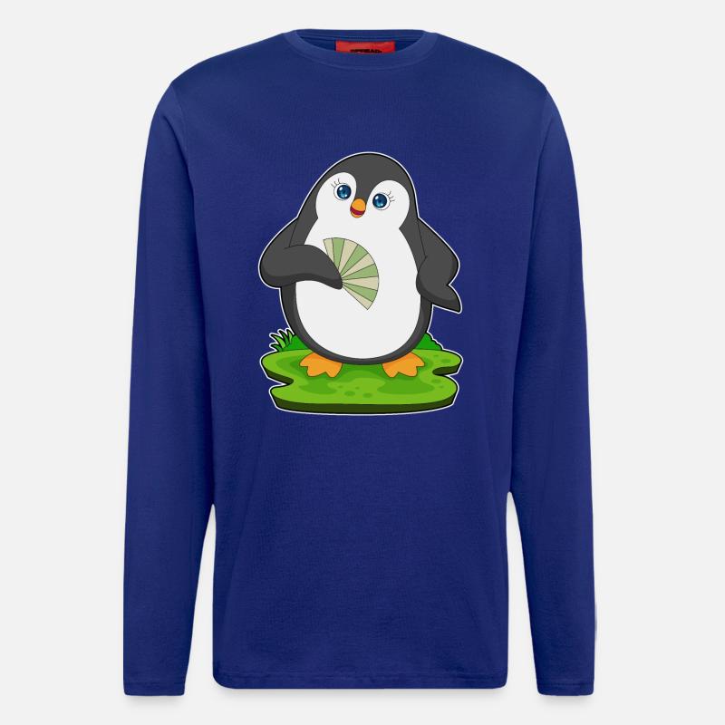 Pinguin Handventilator - Langarmshirt - made by SPREAD  - Iconic Blue