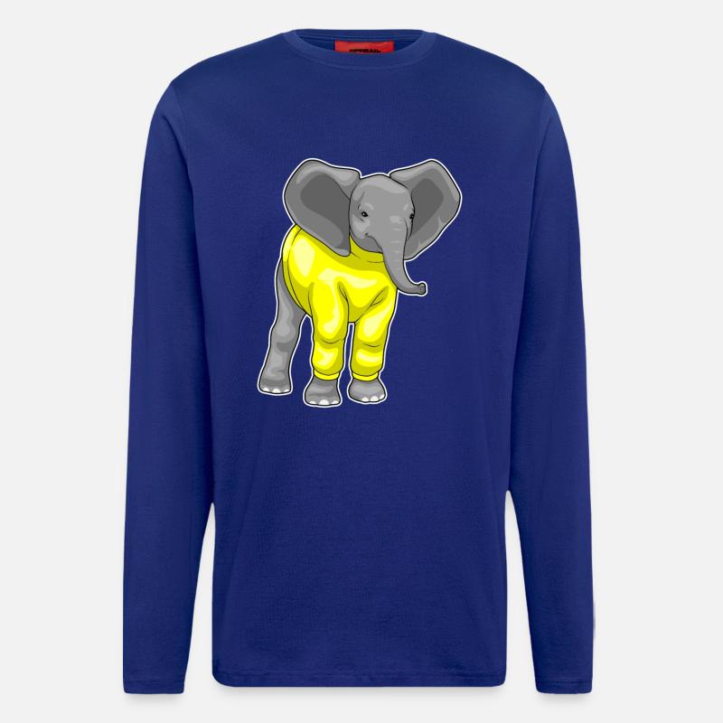 Elefant Winter - Langarmshirt - made by SPREAD - Iconic Blue