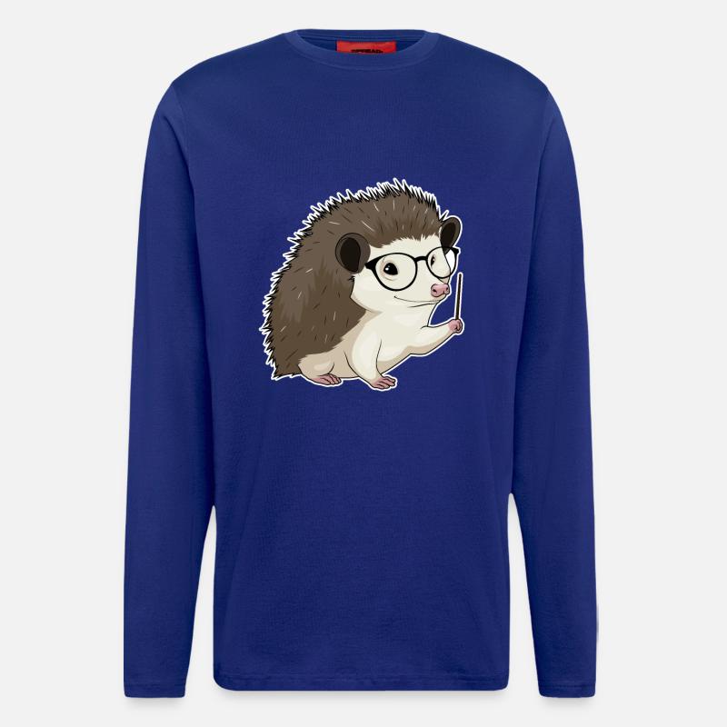 Igel Lehrer Pointer - Langarmshirt - made by SPREAD  - Iconic Blue
