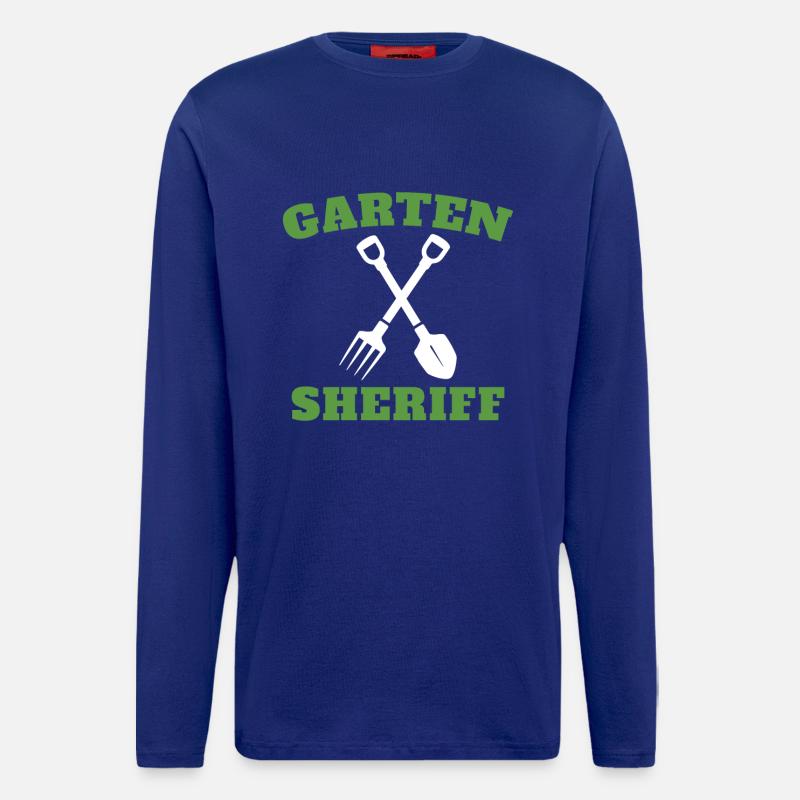 Gärtner Hobbygärtner Landschaftsbau Garten Sheriff - Langarmshirt - made by SPREAD  - Iconic Blue