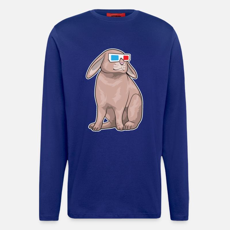 Hase Brille - Langarmshirt - made by SPREAD  - Iconic Blue