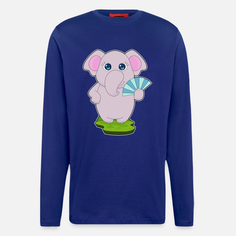 Elefant Handventilator - Langarmshirt - made by SPREAD  - Iconic Blue