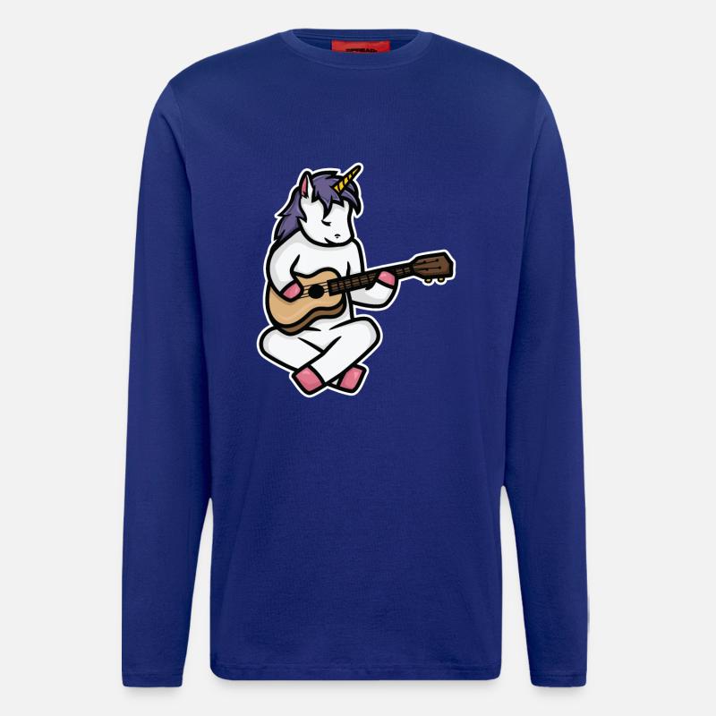 Ukulele Einhorn - Langarmshirt - made by SPREAD  - Iconic Blue