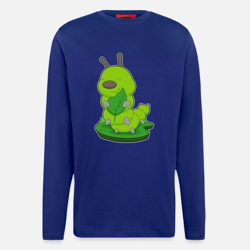 Raupe Blatt - Langarmshirt - made by SPREAD  - Iconic Blue