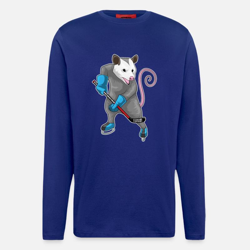 Beutelratte Eishockey Eishockeyschläger - Langarmshirt - made by SPREAD  - Iconic Blue