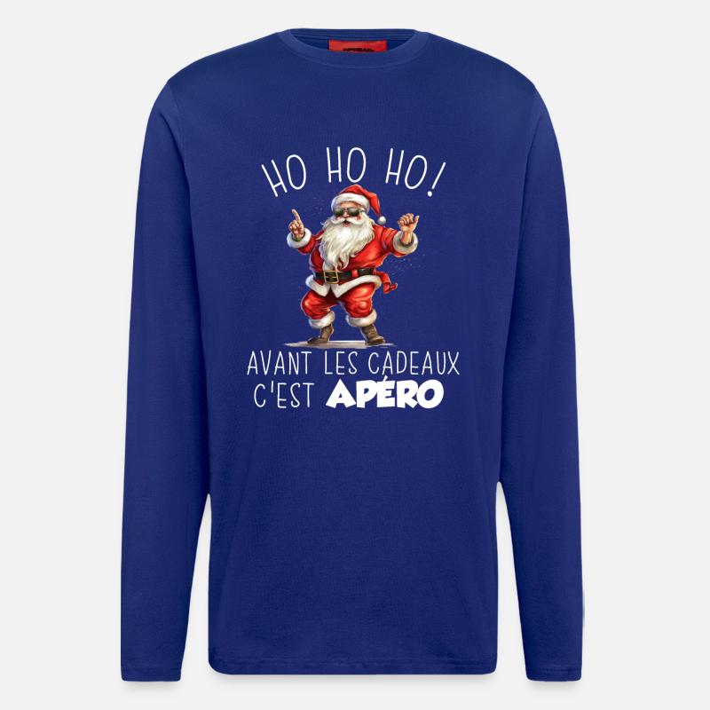 Pull Moche De Noël - Manches longues bio décontracté fabriqué en UE - Iconic Blue