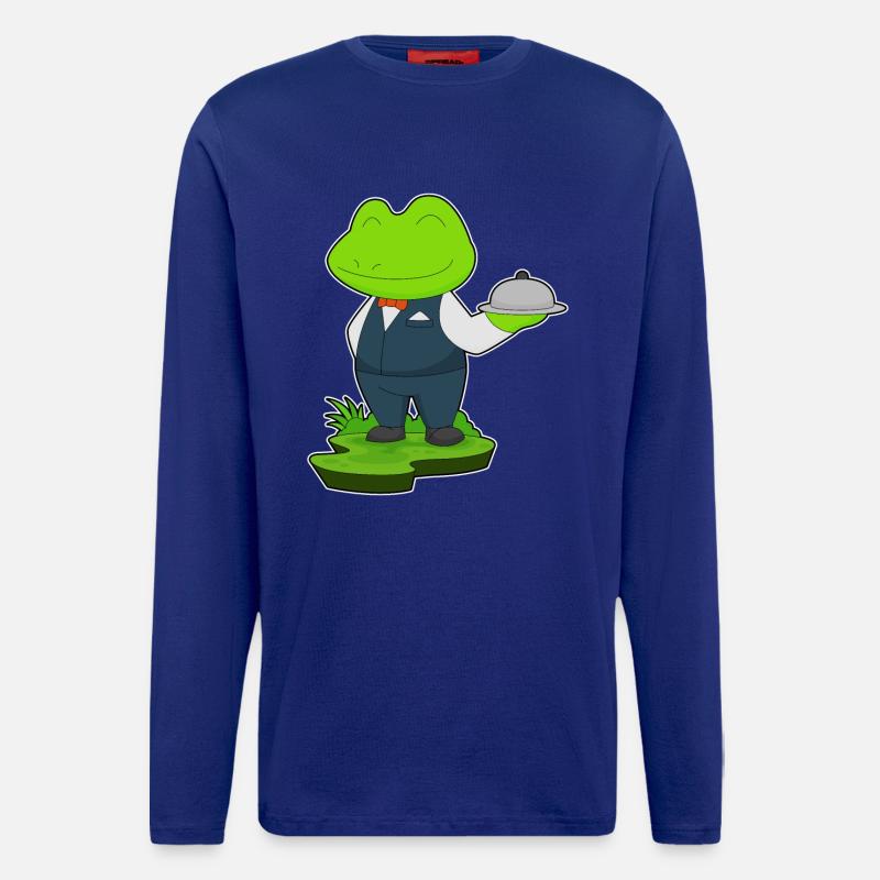 Frosch Kellner Servierplatte - Langarmshirt - made by SPREAD  - Iconic Blue
