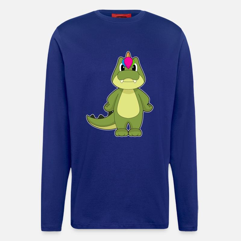 Krokodil Einhorn - Langarmshirt - made by SPREAD  - Iconic Blue