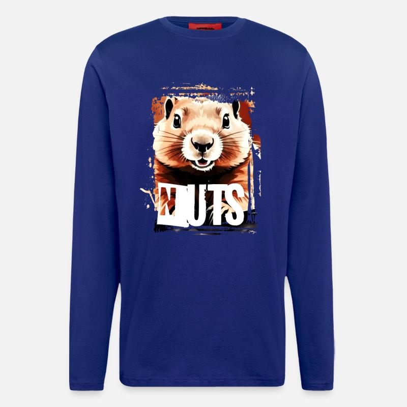 Squirrel Nuts Nuts Nuts - Longsleeve - made by SPREAD  - Iconic Blue