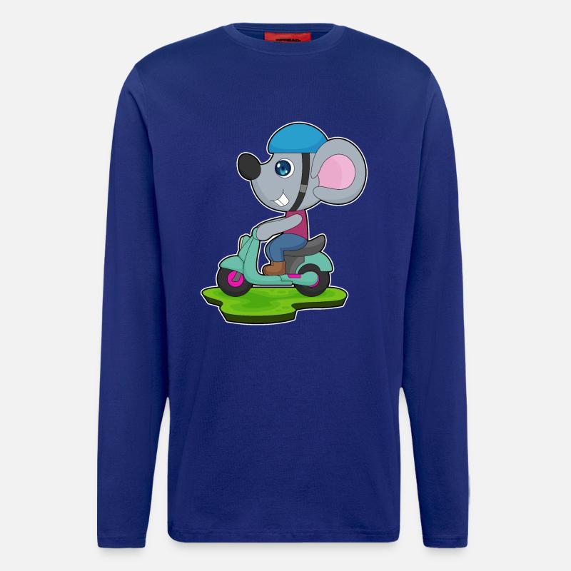 Maus Motorroller - Langarmshirt - made by SPREAD  - Iconic Blue