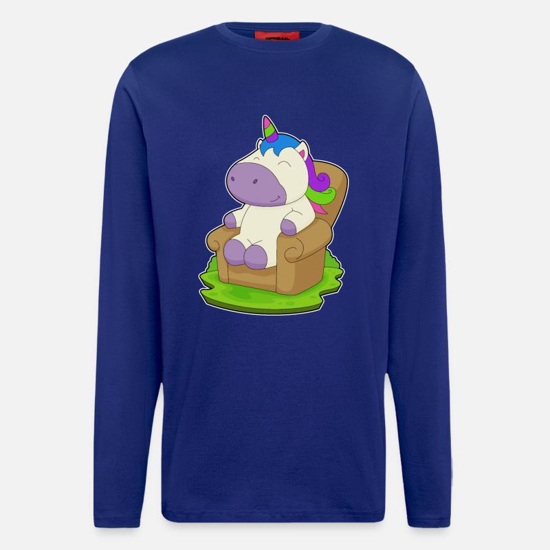 Einhorn Sessel - Langarmshirt - made by SPREAD  - Iconic Blue