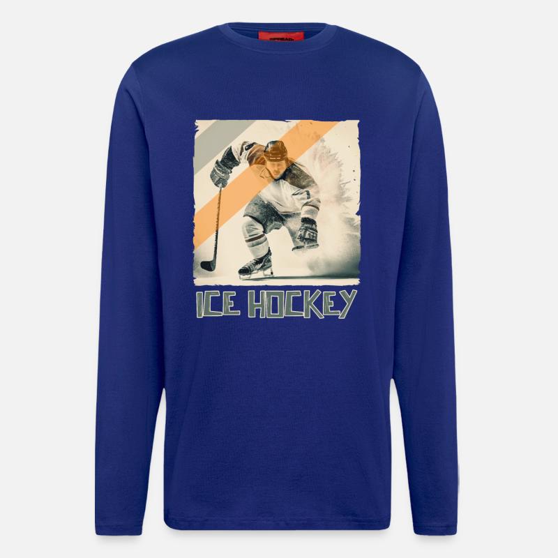 Eishockeyspieler Eishockey - Langarmshirt - made by SPREAD  - Iconic Blue