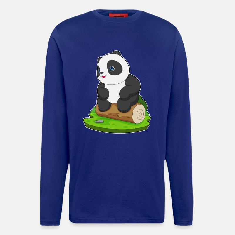 Panda Baumstamm - Langarmshirt - made by SPREAD  - Iconic Blue