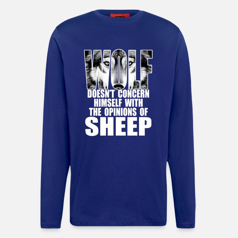 Wolf, stark und unabhängig - Langarmshirt - made by SPREAD  - Iconic Blue
