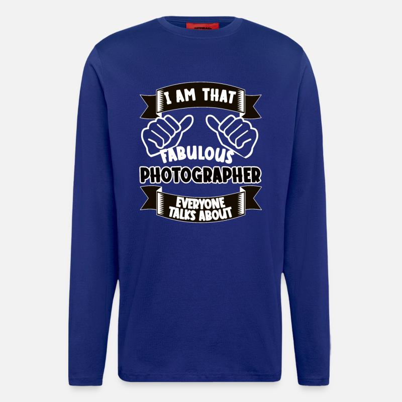 Fotograf Lustiger Spruch Geschenkidee - Langarmshirt - made by SPREAD  - Iconic Blue