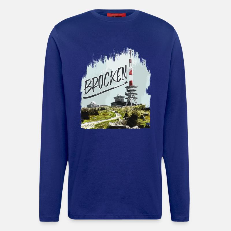 Brocken transmitter and second-hand shop - Longsleeve - made by SPREAD  - Iconic Blue
