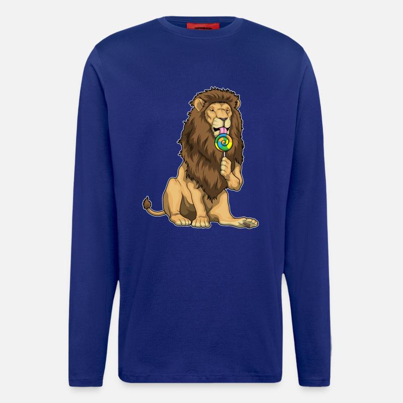 Löwe Lutscher - Langarmshirt - made by SPREAD  - Iconic Blue