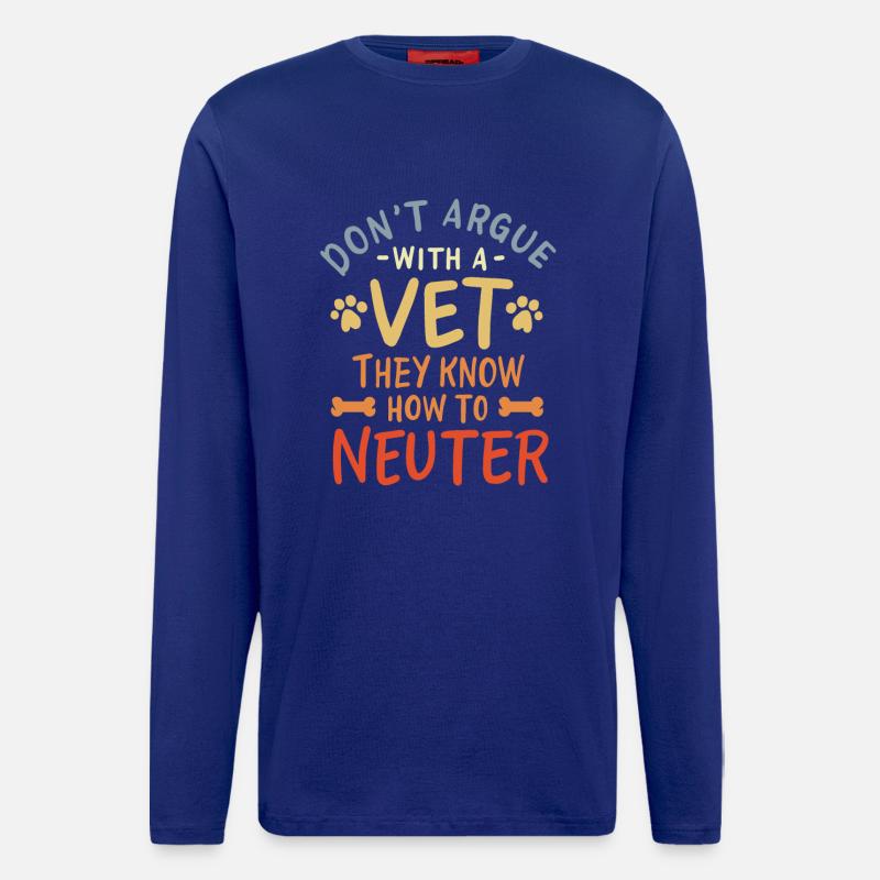 Diskutier nich mit nem Tierarzt - Langarmshirt - made by SPREAD  - Iconic Blue