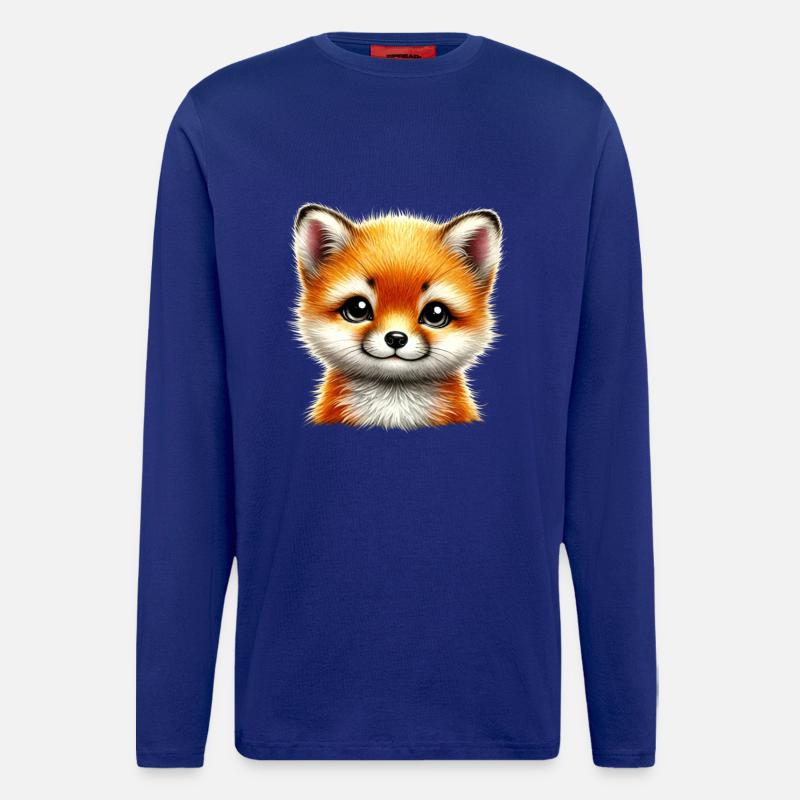 Fox Cute Fox Cub Design - Longsleeve - made by SPREAD  - Iconic Blue