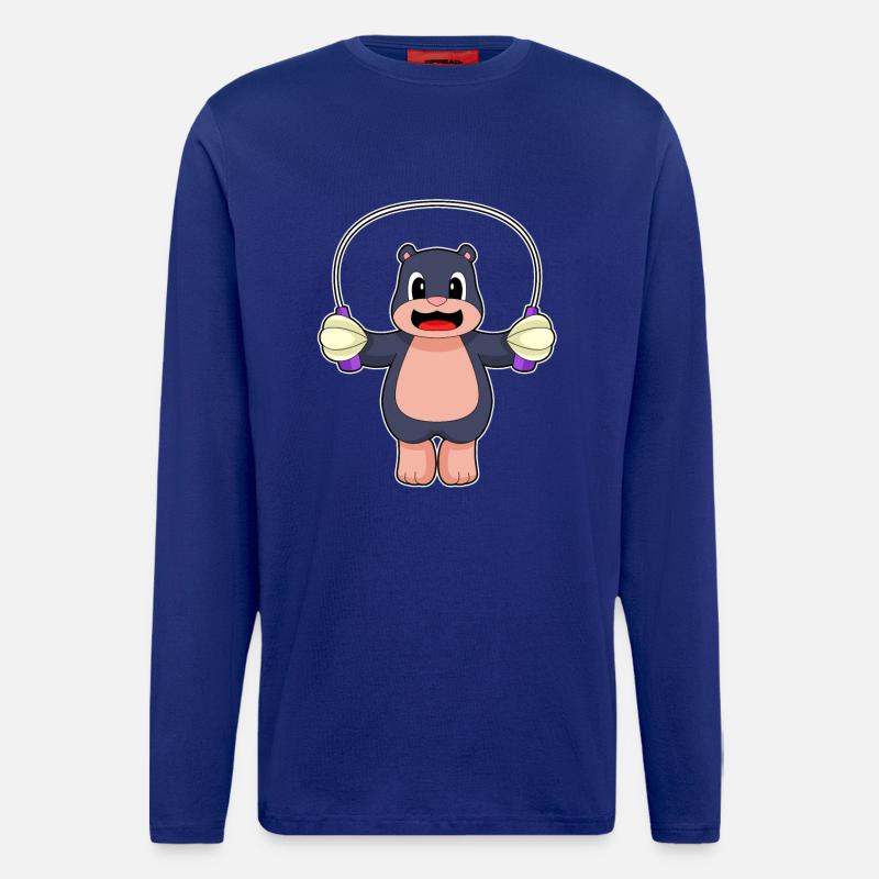 Maulwurf Seilspringen Springseil - Langarmshirt - made by SPREAD  - Iconic Blue