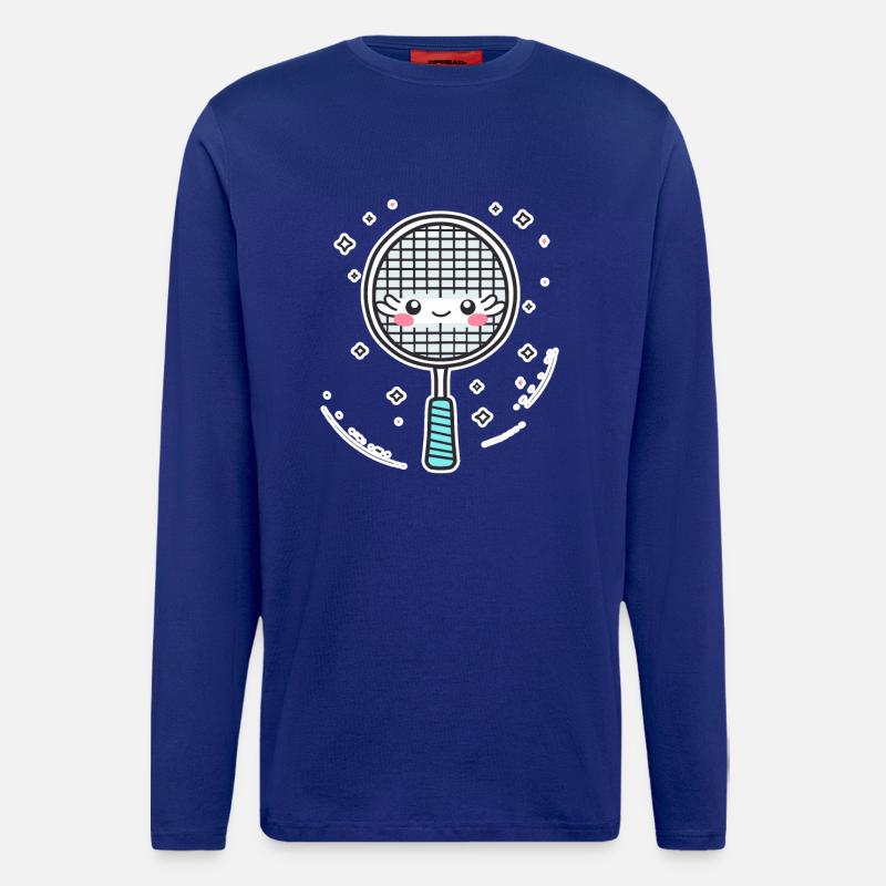 Badminton Racket Comic Look - Longsleeve - made by SPREAD  - Iconic Blue