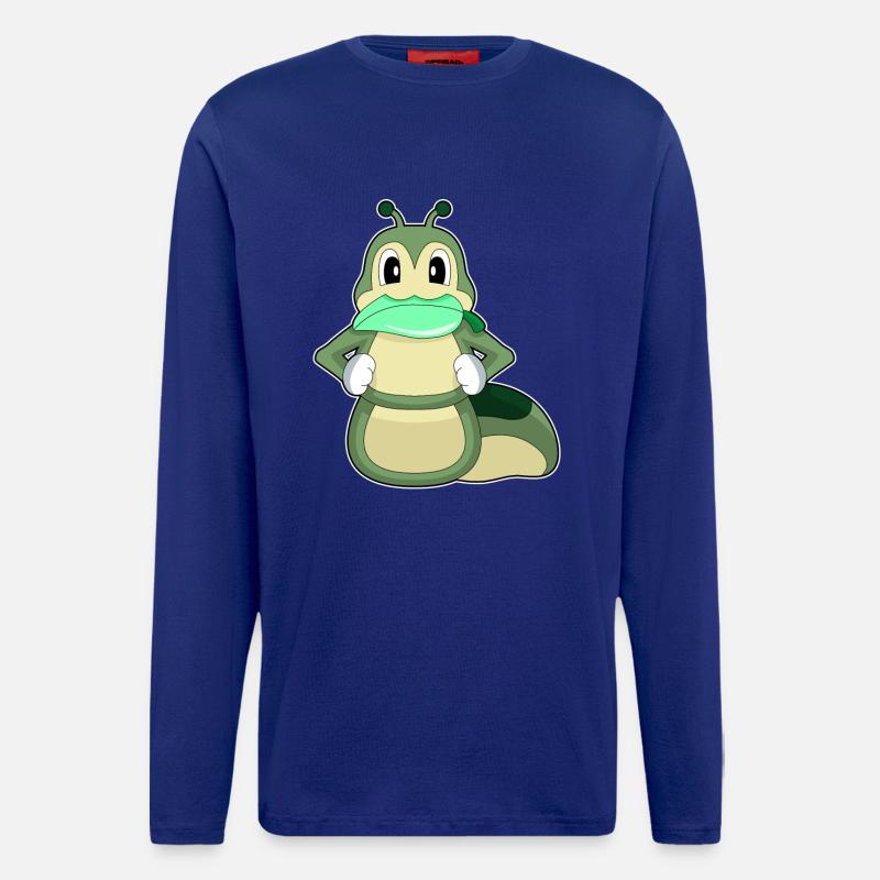 Raupe Blatt - Langarmshirt - made by SPREAD  - Iconic Blue