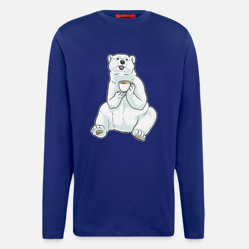 Eisbär Kaffee Tasse - Langarmshirt - made by SPREAD  - Iconic Blue