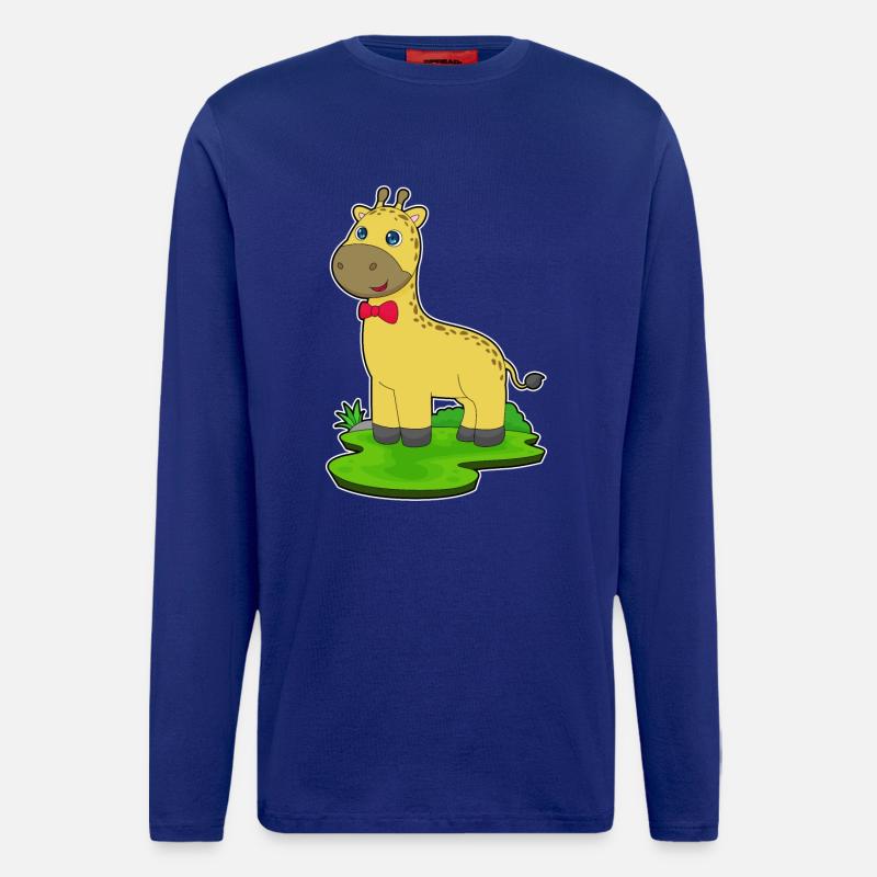 Giraffe Schleife - Langarmshirt - made by SPREAD  - Iconic Blue