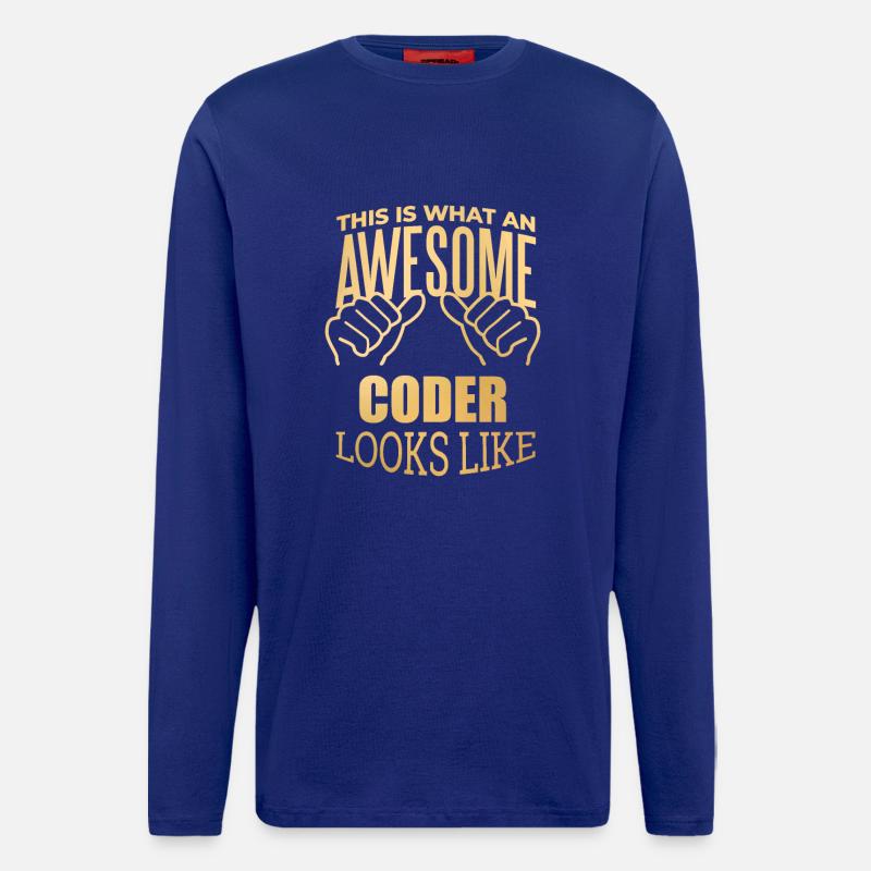 Coding Coding Coding - Longsleeve - made by SPREAD  - Iconic Blue