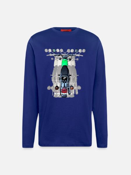 Simson S51 - Langarmshirt - made by SPREAD  - Iconic Blue