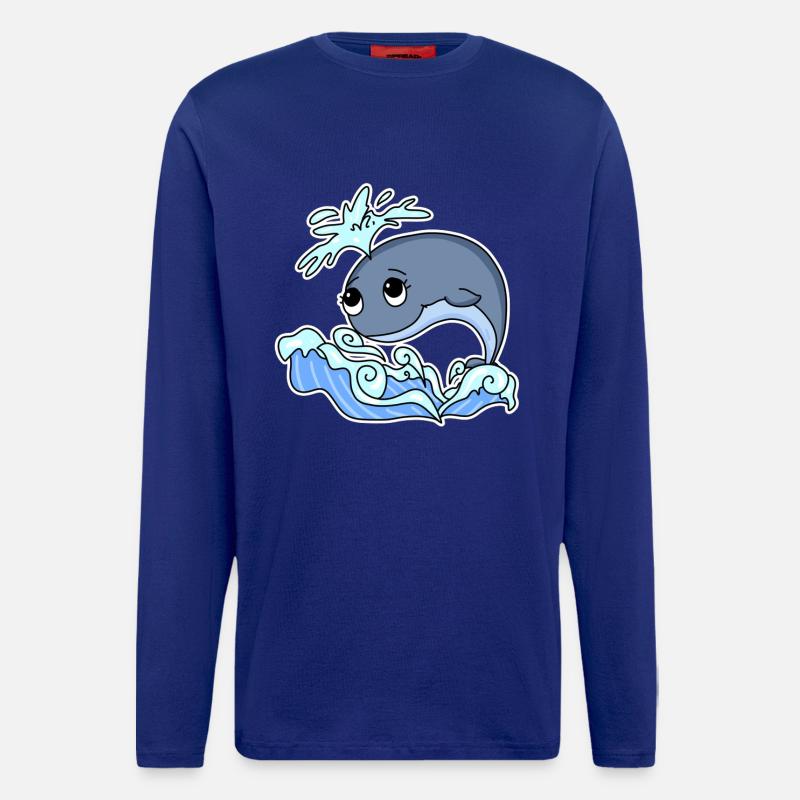 Whale Animal Ocean Graphic - Longsleeve - made by SPREAD  - Iconic Blue