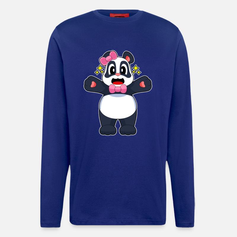 Panda Schleife - Langarmshirt - made by SPREAD  - Iconic Blue