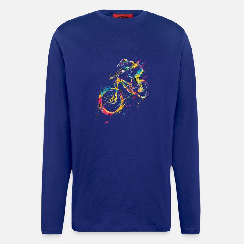 Mountainbiken - Langarmshirt - made by SPREAD  - Iconic Blue