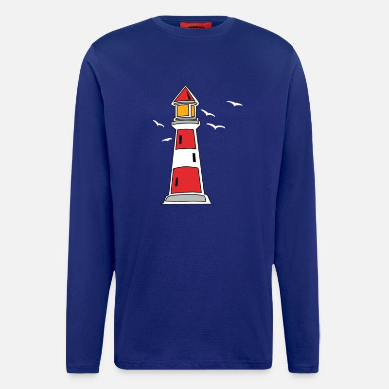 Leuchtturm See Küste maritim - Langarmshirt - made by SPREAD - Iconic Blue