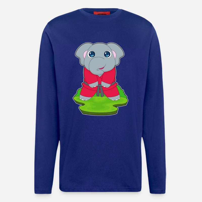 Elefant Kampfkunst Karate - Langarmshirt - made by SPREAD  - Iconic Blue