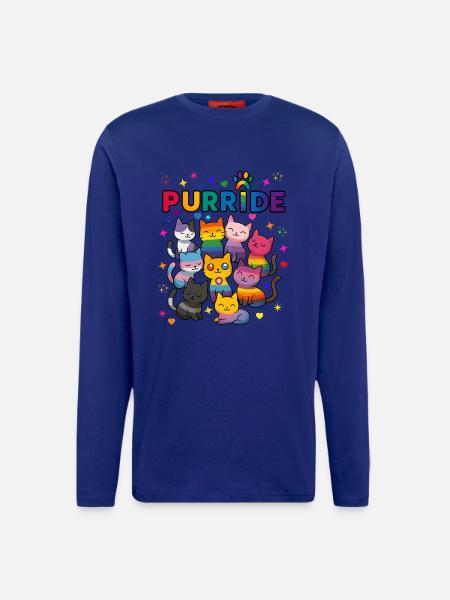 Purride LGBT Cats - Longsleeve - made by SPREAD  - Iconic Blue