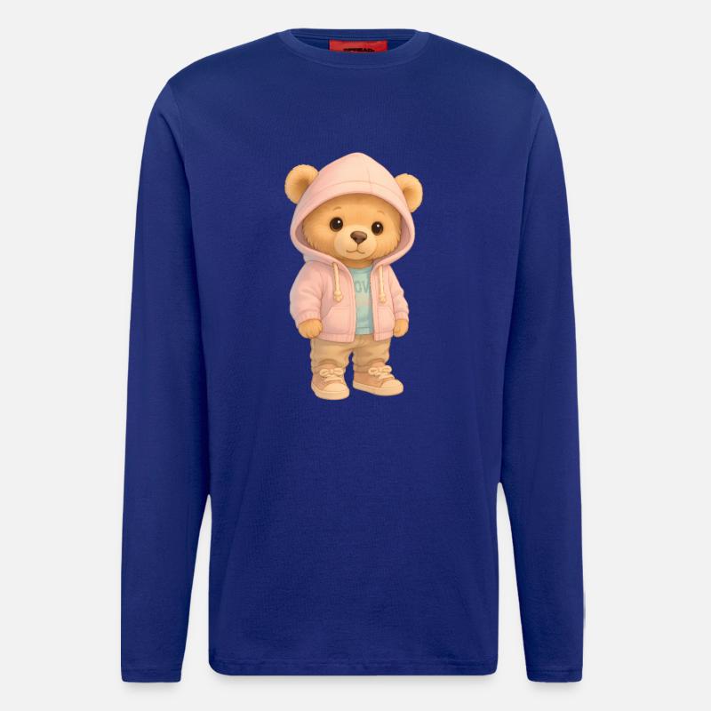 Süßer Kapuzenpullover Bär - Langarmshirt - made by SPREAD  - Iconic Blue