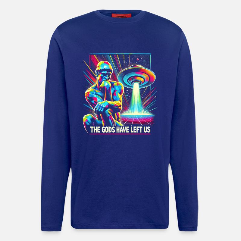 Psychedelic Alien Invader Art - Longsleeve - made by SPREAD  - Iconic Blue