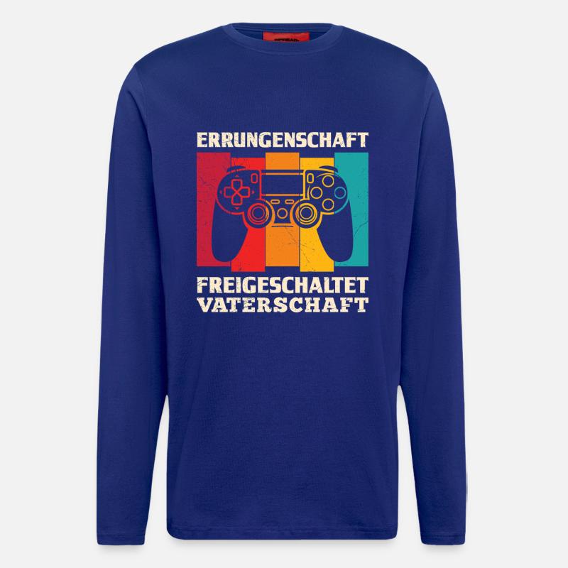 Werdender Vater ERRUNGENSCHAFT FREIGESCHALTET - Langarmshirt - made by SPREAD  - Iconic Blue