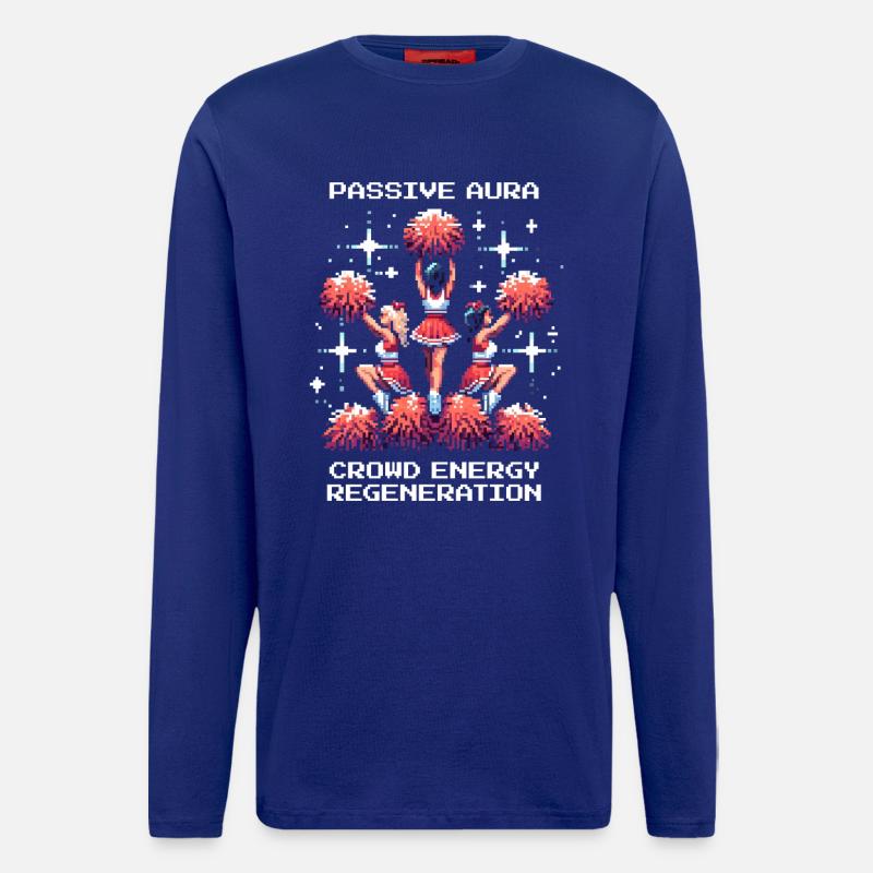 Passive Aura: Crowd-Energie-Boost | Cheerleading - Langarmshirt - made by SPREAD - Iconic Blue