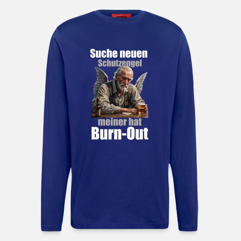 Schutzengel Burnout Spruch Design - Langarmshirt - made by SPREAD  - Iconic Blue