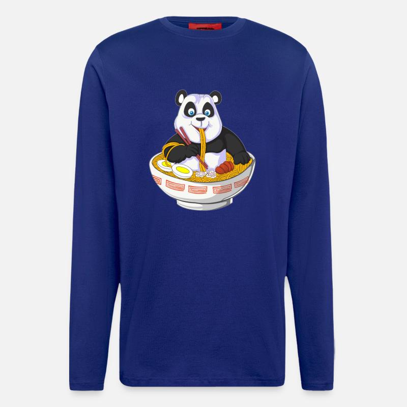 Panda Chef mit Nudelschüssel Design - Langarmshirt - made by SPREAD  - Iconic Blue