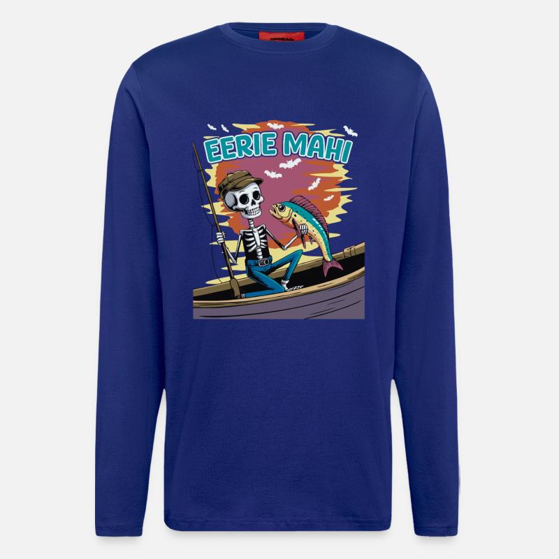Creative skeleton angler dolphinfish Mahimahi - Longsleeve - made by SPREAD  - Iconic Blue