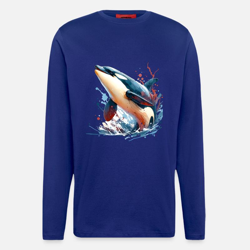 Orca Schwertwal - Langarmshirt - made by SPREAD  - Iconic Blue