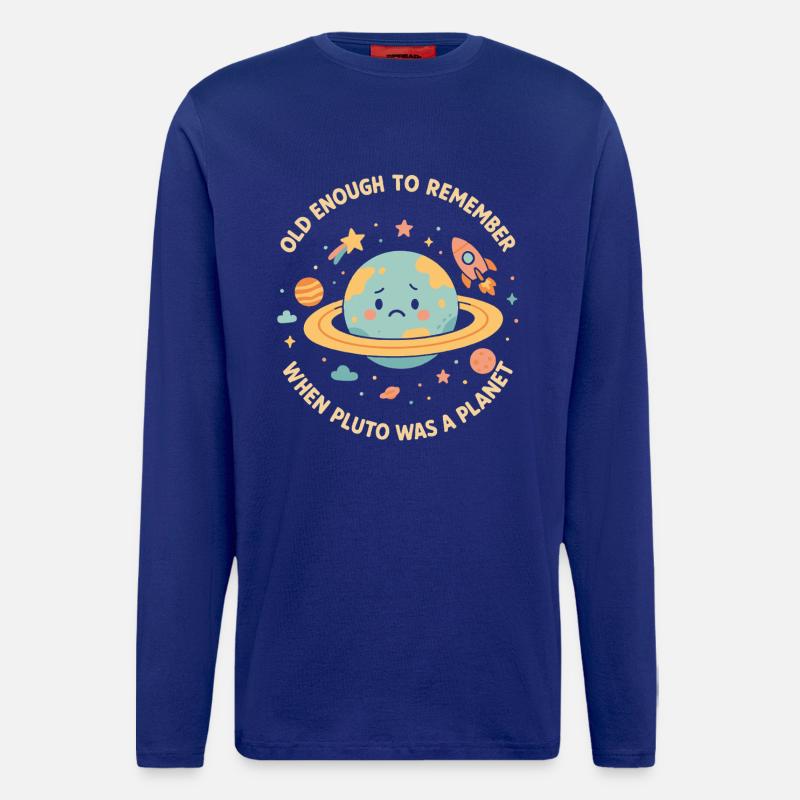 Pluto Planet Astronomy Funny Space Design - Longsleeve - made by SPREAD  - Iconic Blue