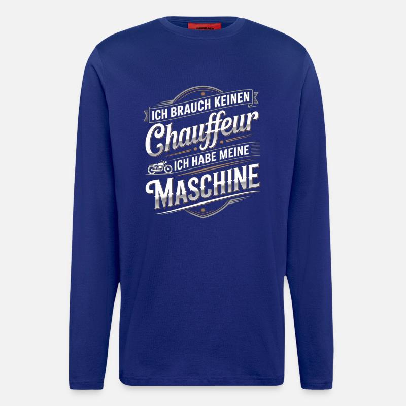Machine instead of chauffeur - Longsleeve - made by SPREAD  - Iconic Blue