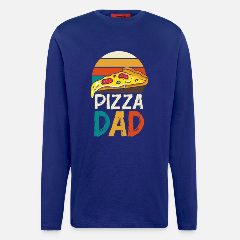 Pizza Dad Retro Logo - Longsleeve - made by SPREAD  - Iconic Blue