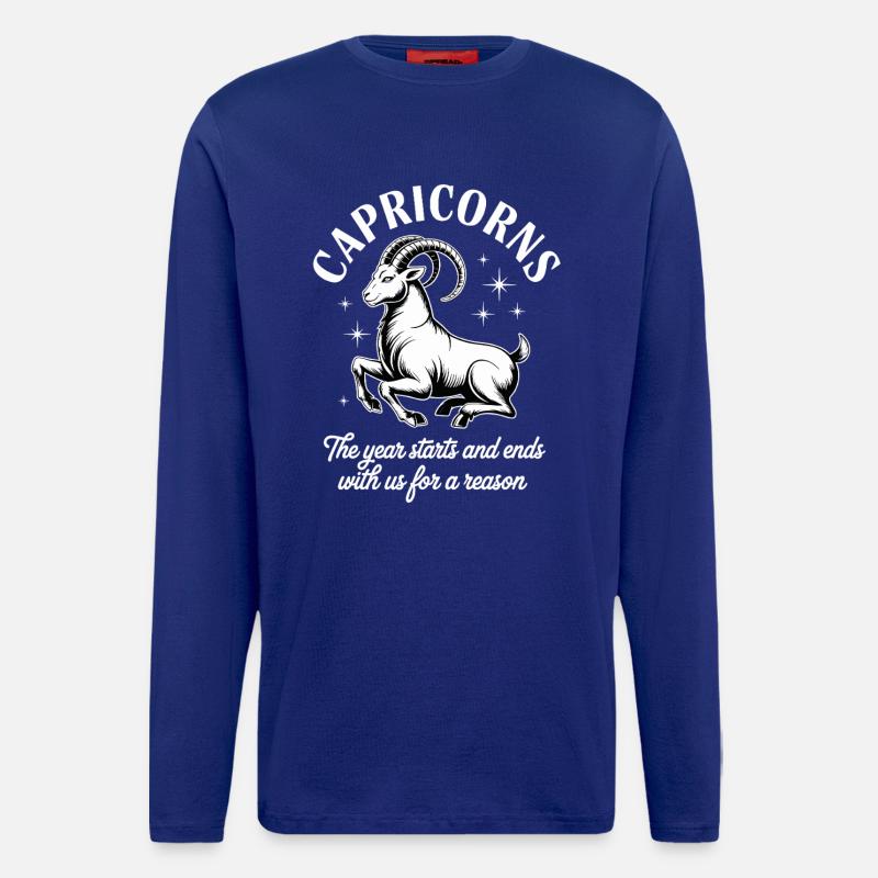 Steinbock Sternzeichen - Langarmshirt - made by SPREAD  - Iconic Blue