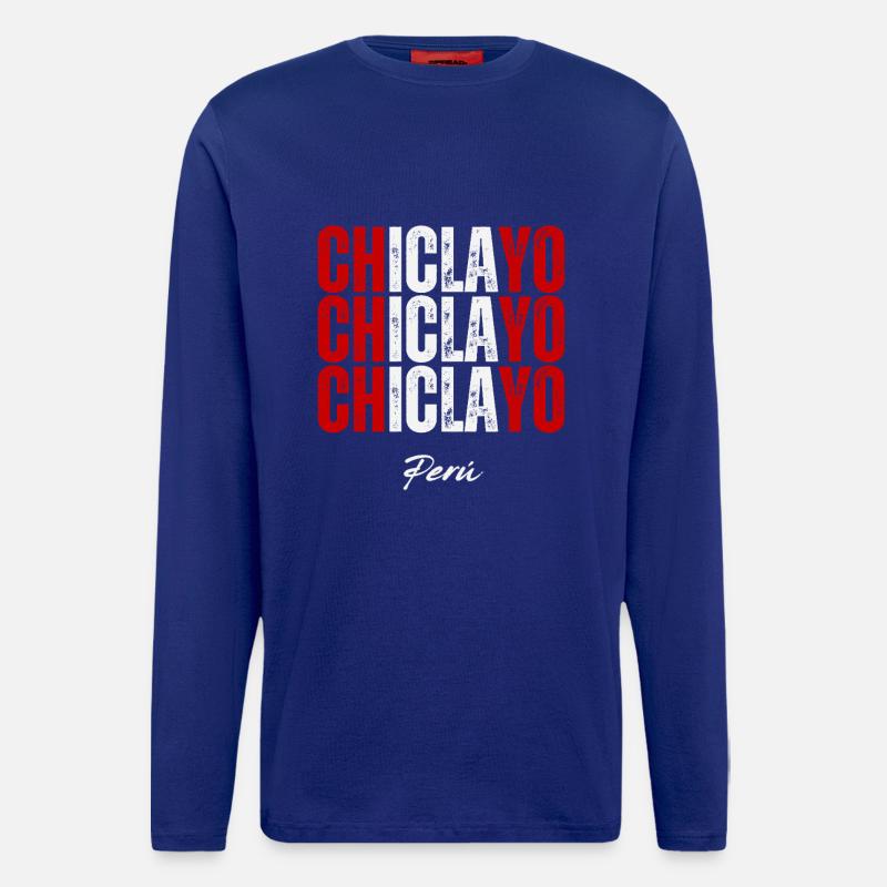 Chiclayo Peru, peruanischer Stolz - Langarmshirt - made by SPREAD  - Iconic Blue
